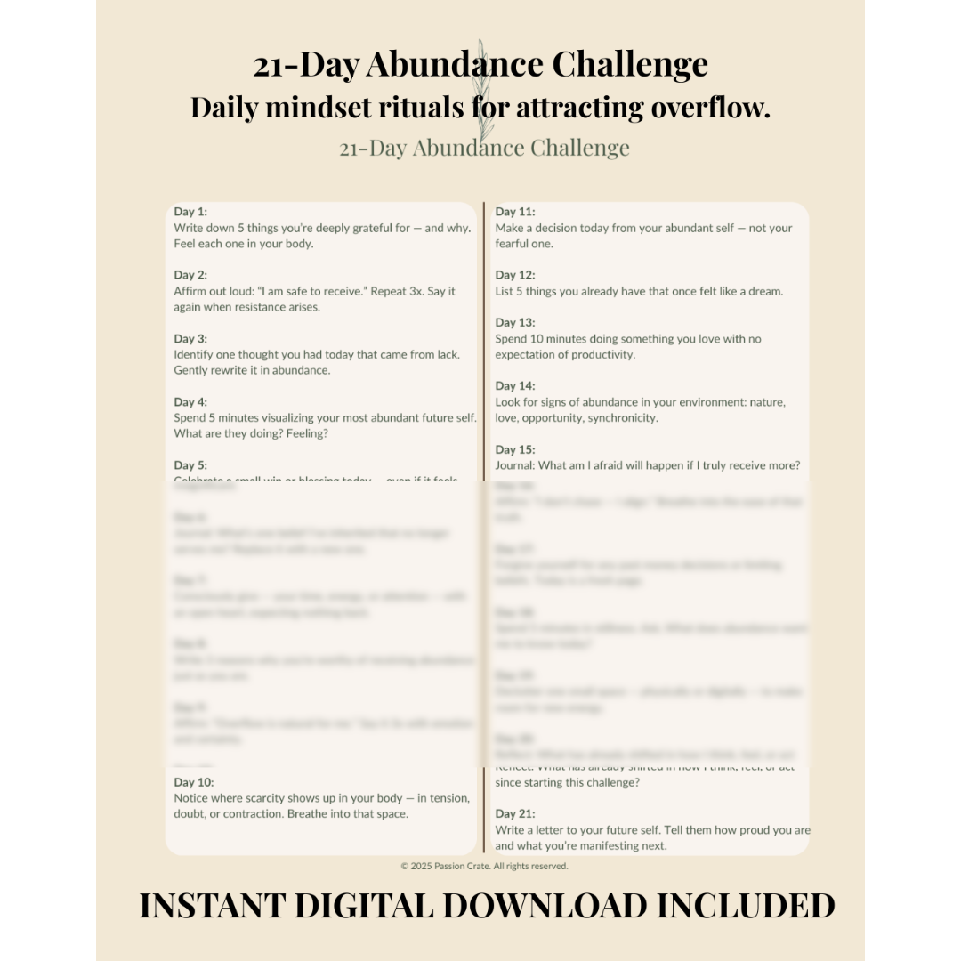 Abundance Mindset Digital Crate Bundle